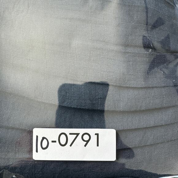 NEW Semi Sheer Navy Blouse Small Boho Fairy Grunge Top Festival Lightweight - Picture 8 of 8